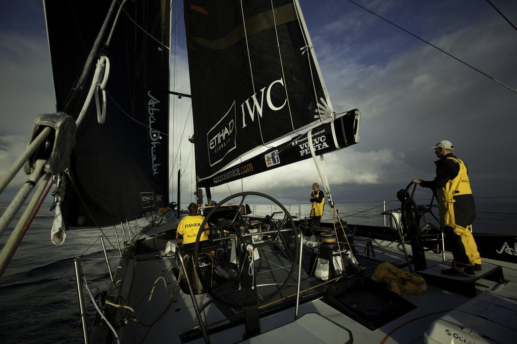 Abu Dhabi Ocean Racing in calm weather during leg 2 of the Volvo Ocean Race 2011-12 © Nick Dana/Abu Dhabi Ocean Racing /Volvo Ocean Race http://www.volvooceanrace.org