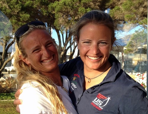 Amanda Clark and Sarah Lihan &copy; Mick Anderson / Sailingpix.dk http://sailingpix.photoshelter.com/