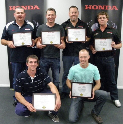 Honda technicians reach Master standard. © Honda Marine (Australia) http://www.honda.com.au