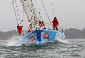 De Lage Landen at the start of Race 6 of the Clipper 11-12 Round the World Yacht Race from Tauranga, New Zealand, to Gold Coast, Australia photo copyright www.smileclick.co.nz/onEdition taken at  and featuring the  class