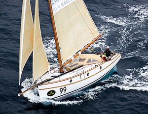 Peter Langman's Maluka of Kermandie marking its wat South on day 2 - Rolex Sydney Hobart 2011 photo copyright  Rolex/Daniel Forster http://www.regattanews.com taken at  and featuring the  class
