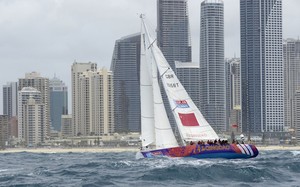 20111224 Copyright Steve Holland/onEdition 2011©
Free for editorial use image, please credit: onEdition

Qingdao races past Surfers Paradise at the start of the race from the Gold Coast to Singapore in the Clipper 11-12 Round the World Yacht Race.

The teams taking part in the Clipper 11-12 Round the World Yacht Race are preparing to spend Christmas Day at sea as the are from the Gold Coast to Singapore gets underway from Queensland, Australia. It is the seventh of the 15 stages of the world's l photo copyright Steve Holland/onEdition taken at  and featuring the  class