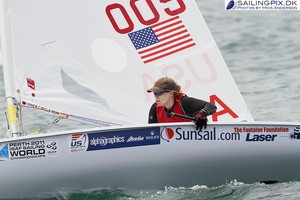 Paige Railey racing in the Radial medal race - ISAF Sailing World Championships Perth 2011 photo copyright Mick Anderson / Sailingpix.dk http://sailingpix.photoshelter.com/ taken at  and featuring the  class