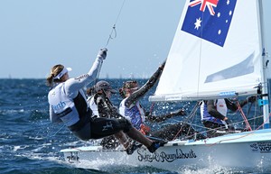 ISAF Sailing World Championship. AUS Elise Rechichi and Belinda Stowell - 470 Women 
 
 photo copyright  Alex McKinnon Photography http://www.alexmckinnonphotography.com taken at  and featuring the  class