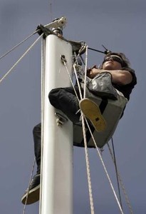 Zac up his mast photo copyright  SW taken at  and featuring the  class