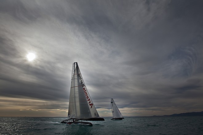 Artemis Racing AC45 Training in Valencia, Spain © Sander van der Borch / Artemis Racing http://www.sandervanderborch.com