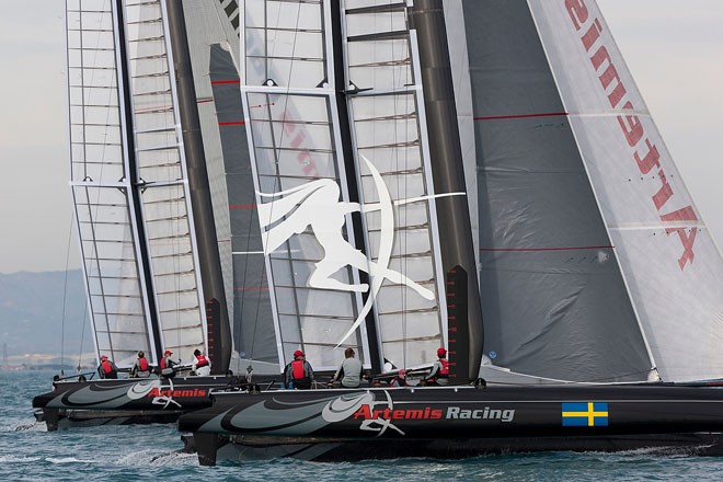 Artemis Racing AC45 Training in Valencia, Spain © Sander van der Borch / Artemis Racing http://www.sandervanderborch.com