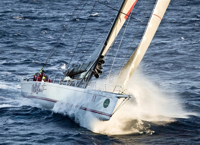 Wild Oats XI punches her way to Hobart - Rolex Sydney Hobart 2011 ©  Rolex/Daniel Forster http://www.regattanews.com