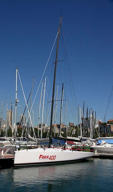 Farr 400 bobbing around itching to go at the CYCA pond. - Farr 400 ©  John Curnow