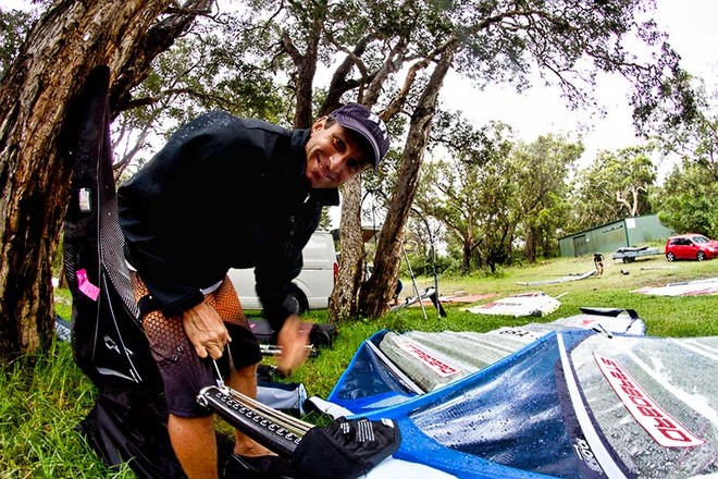 Wilhelm Schurmann, comfortable in 3rd.  - Downunder Pro 2012 © Sean O'Brien
