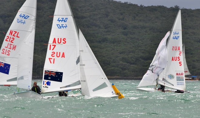 470 - On water action from Day 2 of Sail Auckland &copy; Suellen Hurling