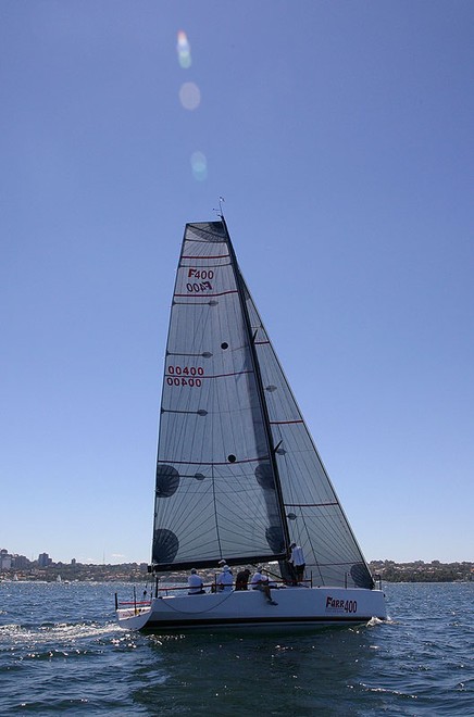 Large area and head of the working sails. - Farr 400 ©  John Curnow