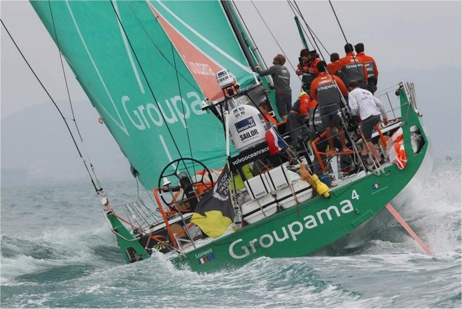 Leg 3 finish Volvo Ocean Race, Sanya, China © Ian Roman/Volvo Ocean Race http://www.volvooceanrace.com