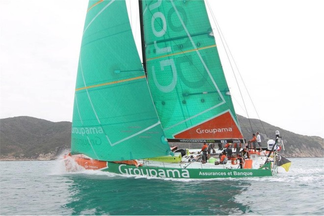 Leg 3 finish Volvo Ocean Race, Sanya, China © Ian Roman/Volvo Ocean Race http://www.volvooceanrace.com