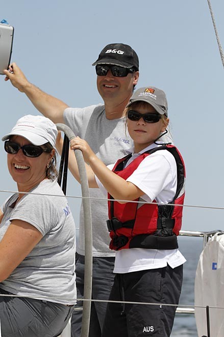 Sandringham Cadet and Opti Sailor, Matilda ’Tilly’ Davis at the helm of Nutcracker - Club Marine Series 2012, Melbourne, Australia © Teri Dodds http://www.teridodds.com