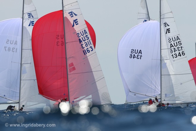Racing from Day 1 - Etchells Worlds 2012 © Ingrid Abery http://www.ingridabery.com