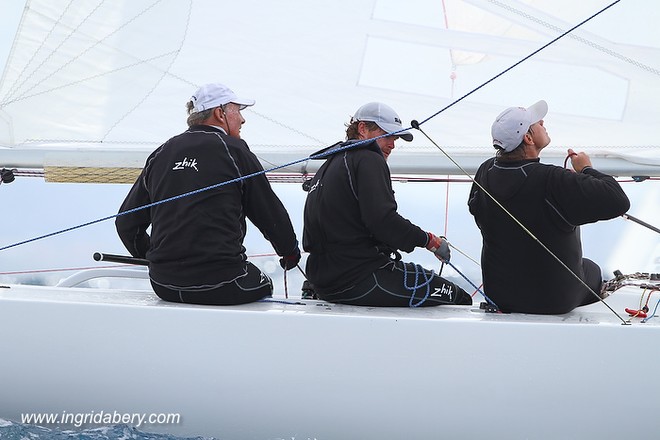 Etchells World Championship Sydney Australia 2012. John Bertrand and crew rounding the windward mark (1803) &copy; Ingrid Abery http://www.ingridabery.com