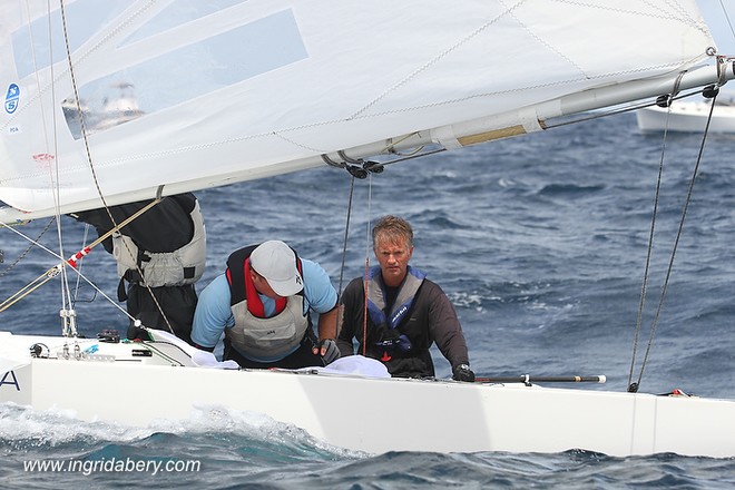 Etchells World Championship Sydney Australia 2012. Noel Drennan winner of race four.  © Ingrid Abery http://www.ingridabery.com