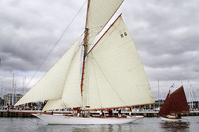 Sayonara with Hands of Friendship following on - Wooden Boat Festival 2012 © Teri Dodds - copyright http://www.teridodds.com