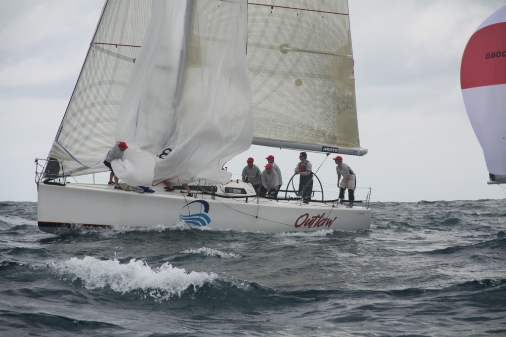 The father and son team of Alan and Tom Quick aboard Outlaw finished second on a countback - Sydney 38OD Australian Championship 2012 © Damian Devine