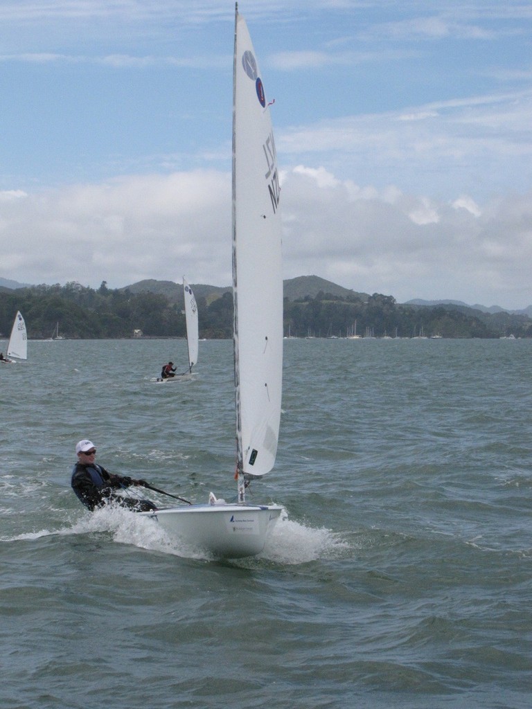 David Brown enjoying the ride - 2012 Europe Dinghy Global Veteran Cup photo copyright Andy Greager taken at  and featuring the  class