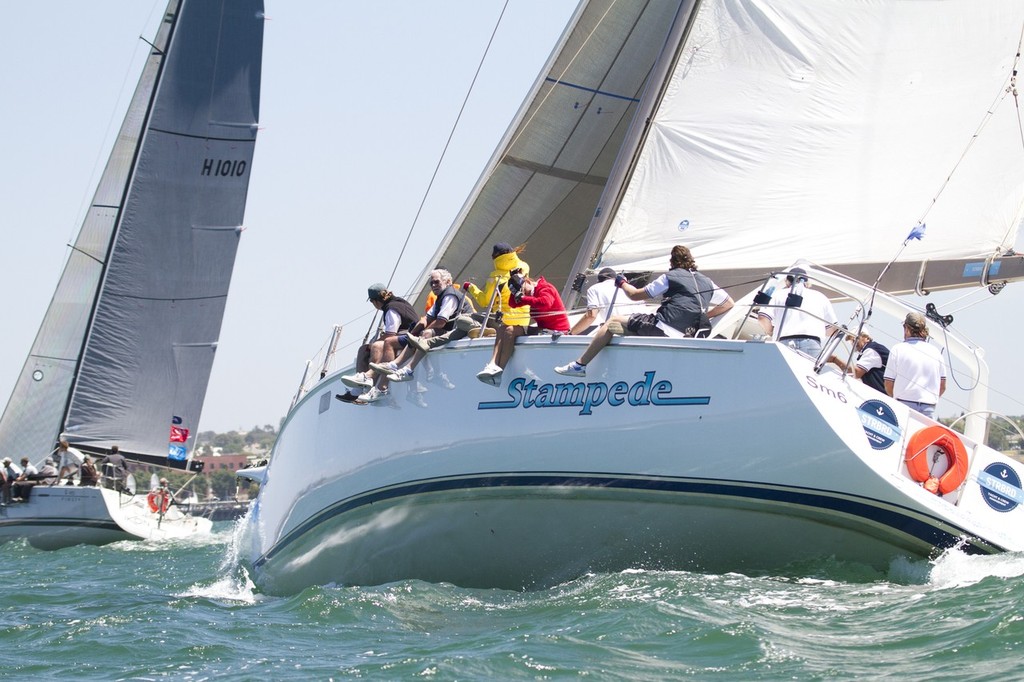 Stampede, Festival of Sails Passage Race finish line  - Festival of Sails, Geelong 2012 photo copyright Beth Morley - Sport Sailing Photography http://www.sportsailingphotography.com taken at  and featuring the  class