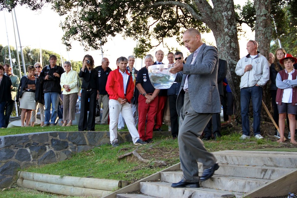 Mayor Brown addresses the competitors, officials and supporters - Opening Ceremony - 2012 470 Youth Worlds photo copyright Richard Gladwell www.photosport.co.nz taken at  and featuring the  class