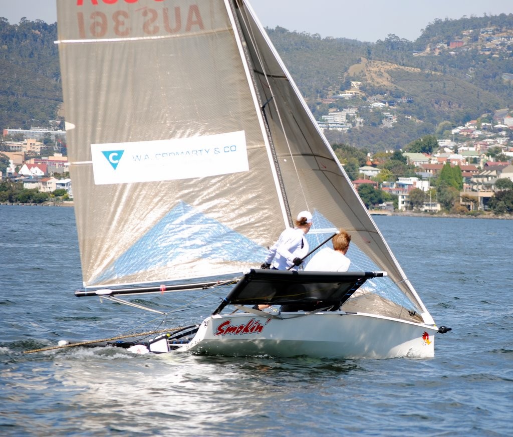 B14 Smokin, sailed by Clare Cromarty - Crown Series Bellerive Regatta 2012 photo copyright Rob Cruse taken at  and featuring the  class