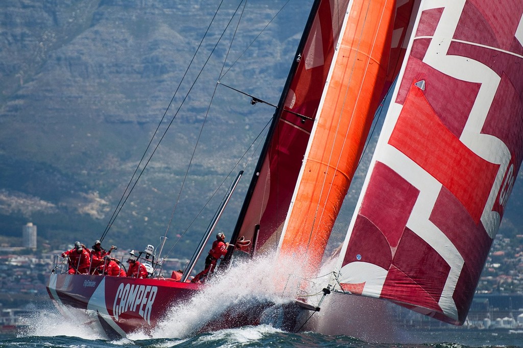 Camper with Emirates Team New Zealand. , practice race day in Table Bay. Cape Town, South Africa. 8/12/2011 © Chris Cameron/Volvo Ocean Race www.volvooceanrace.com