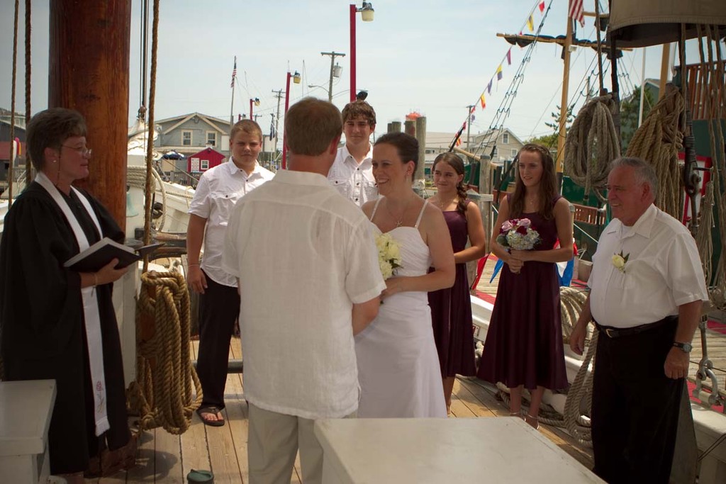Discovery A.J. Meerwald wedding photo copyright  SW taken at  and featuring the  class