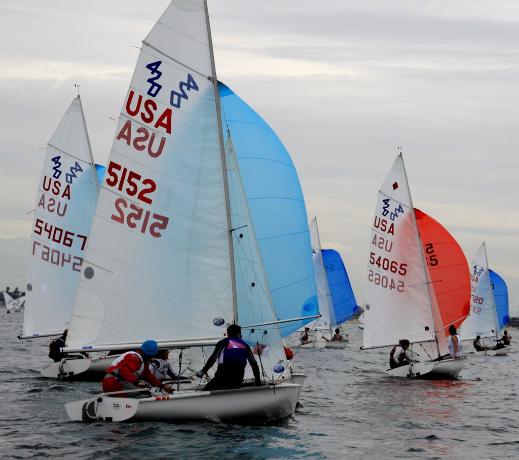 Lily Katz and crew Fiona Walsh - US Sailing ISAF Youth World Qualifier 2012 photo copyright Rich Roberts http://www.UnderTheSunPhotos.com taken at  and featuring the  class