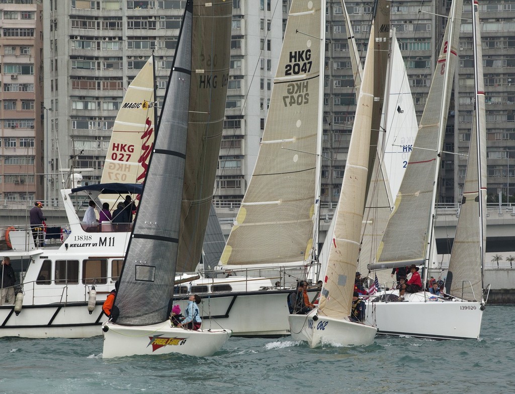 RHKYC Nations Cup 2012 - they all want the boat end! #2 start ©  RHKYC/Guy Nowell http://www.guynowell.com/