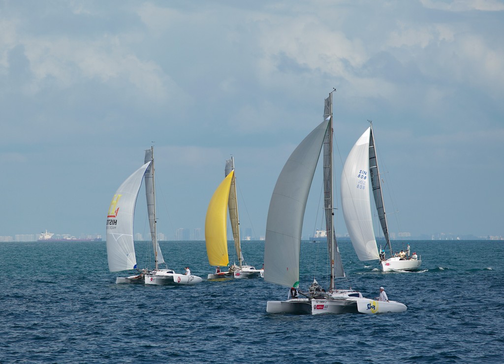 Mount Gay Rum 2012 Neptune Regatta. Multihulls in the Riau Strait. photo copyright Guy Nowell http://www.guynowell.com taken at  and featuring the  class
