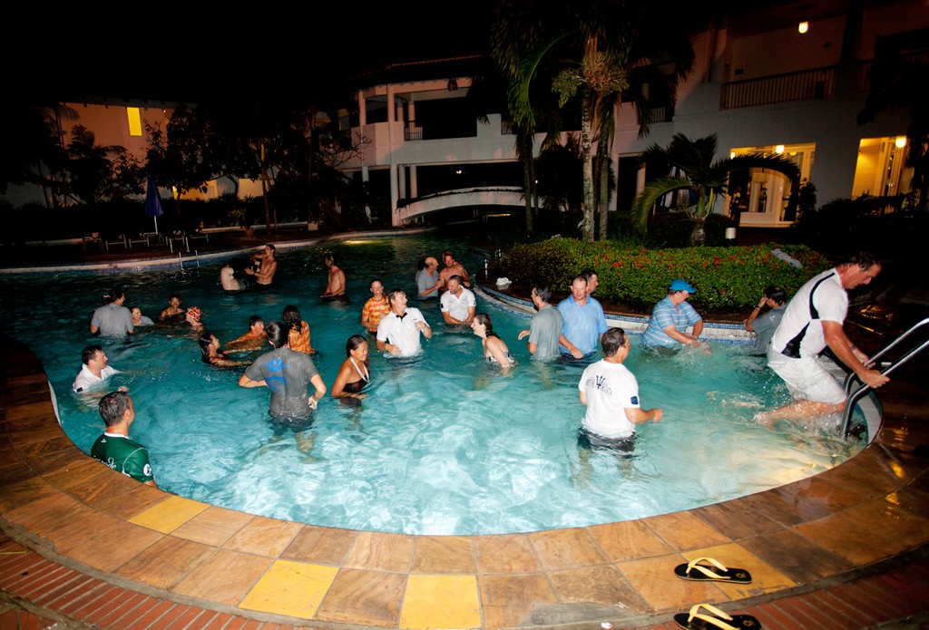 Mount Gay Rum 2012 Neptune Regatta. It always ends up with everyone in the pool! © Guy Nowell http://www.guynowell.com