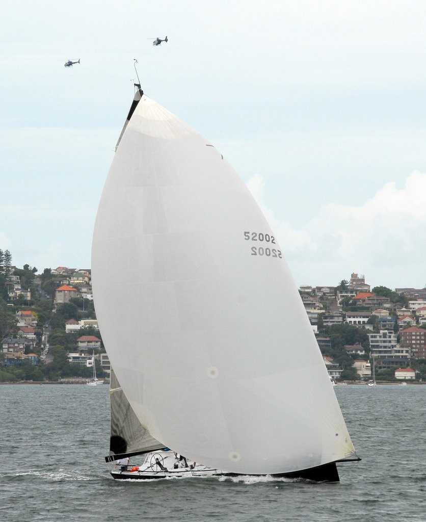 Former Sydney Hobart winner Quest leads the fleet home in the race to Botany Bay and return - Australia Day Regatta 2012 © John Jeremy http://www.sasc.com.au