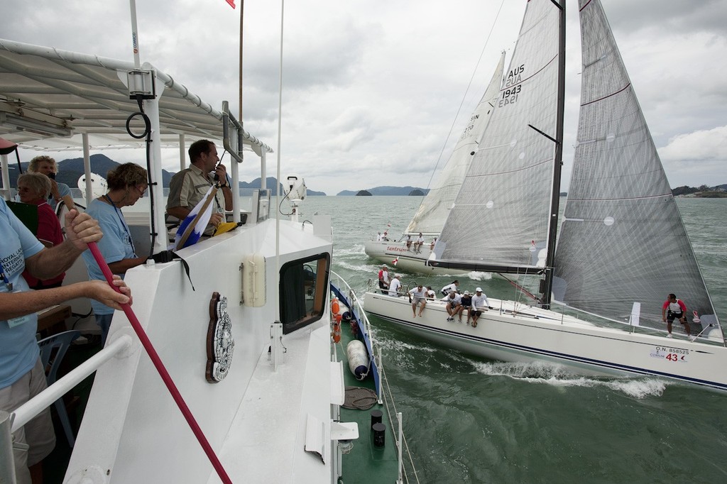 Royal Langkawi International Regatta 2012. Katsu starts at the boat end.   © Guy Nowell http://www.guynowell.com