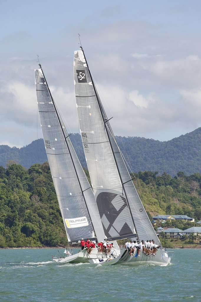Royal Langkawi International Regatta 2012 - Hooligan and HiFi, joined at the hip up the beat © Guy Nowell http://www.guynowell.com