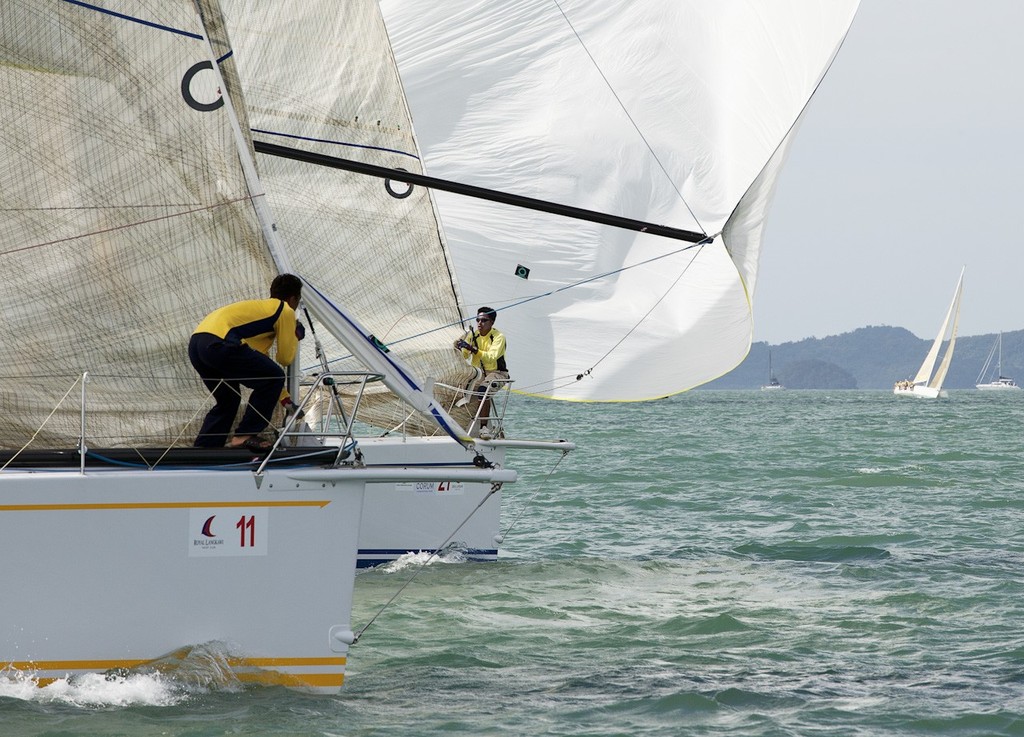 Royal Langkawi International Regatta 2012  - close quarters between the RMN boats © Guy Nowell http://www.guynowell.com