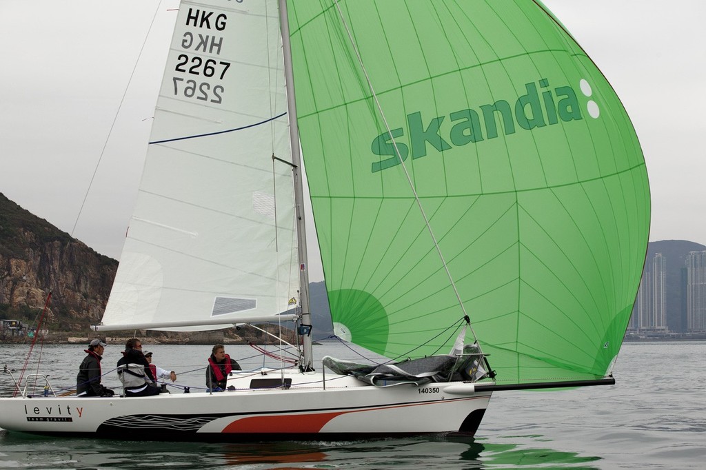Skandia HKRNVR Memorial Vase 2012 - Levity shows off her colours ©  RHKYC/Guy Nowell http://www.guynowell.com/