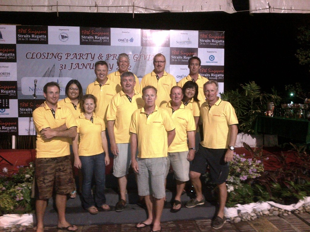 Steve Manning and his Walawala 2 - Sydney GTS43 crew - winners of the 2012 Singapore Straits regatta photo copyright Singapore Straits Regatta taken at  and featuring the  class