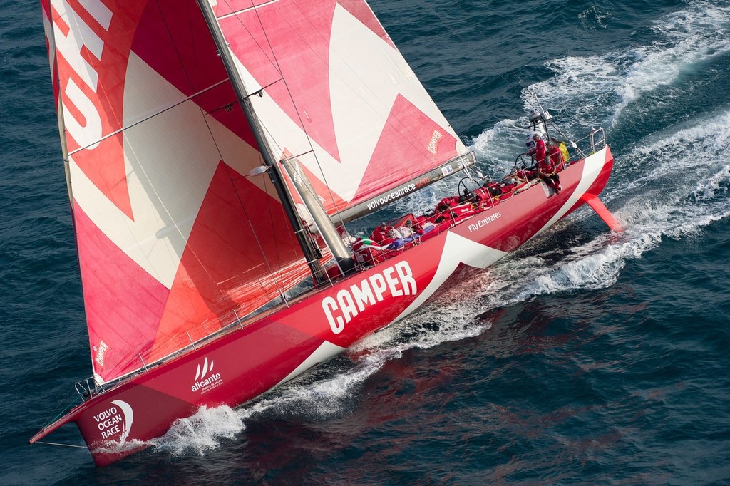 Camper with Emirates Team New Zealand, skippered by Chris Nicholson during the start of leg 3 of the Volvo Ocean Race 2011-12 from Abu Dhab,i UAE to Sanya, China. (Credit: PAUL TODD/Volvo Ocean Race) © Paul Todd/Volvo Ocean Race http://www.volvooceanrace.com