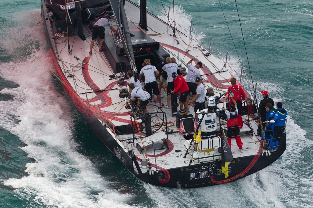 PUMA Ocean Racing powered by BERG, skippered by Ken Read from the USA competing in the Sanya Haitang Bay In-Port Race, during the Volvo Ocean Race 2011-12. (Credit: IAN ROMAN/Volvo Ocean Race) © Ian Roman/Volvo Ocean Race http://www.volvooceanrace.com