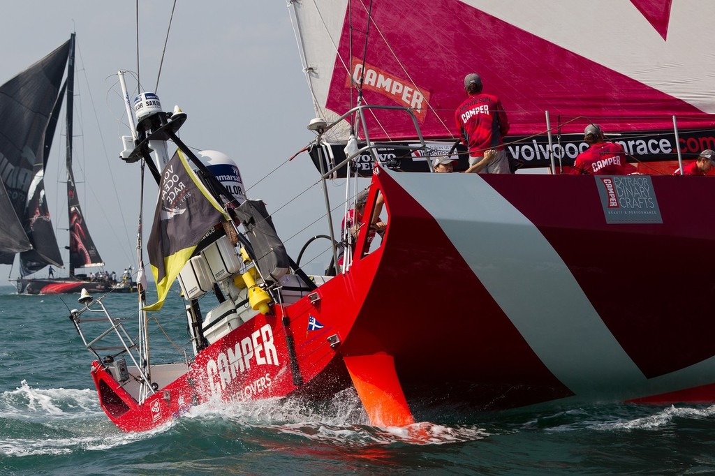 Camper during the start of leg 4 of the Volvo Ocean Race 2011-12, from Sanya, China to Auckland, New Zealand.  © Ian Roman/Volvo Ocean Race http://www.volvooceanrace.com