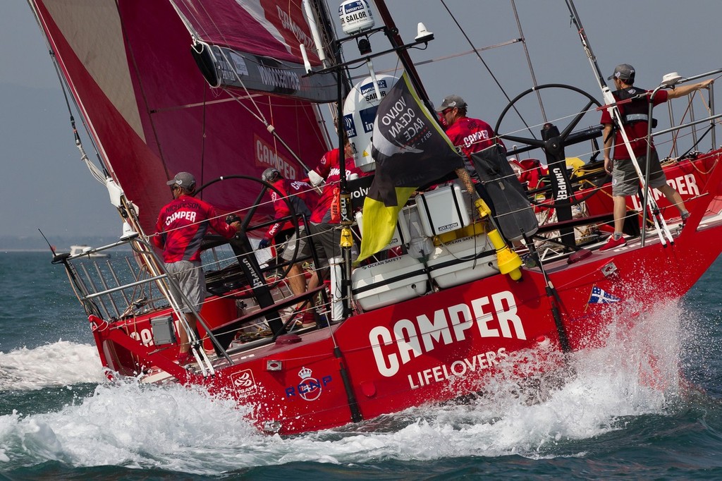Camper with Emirates Team New Zealand during the start of leg 4 of the Volvo Ocean Race 2011-12, from Sanya, China to Auckland, New Zealand.  © Ian Roman/Volvo Ocean Race http://www.volvooceanrace.com