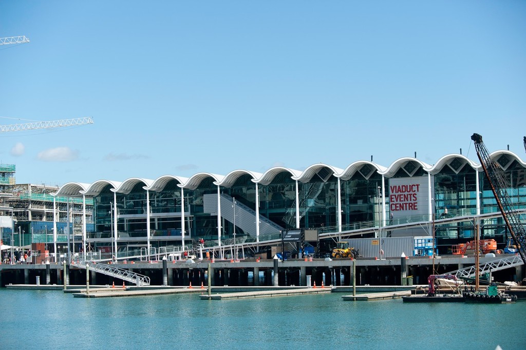 The Viaduct Events Centre forms the backdrop to the Auckland race village, during the Volvo Ocean Race 2011-12. (Credit: PAUL TODD/Volvo Ocean Race) - photo © Paul Todd/Volvo Ocean Race http://www.volvooceanrace.com