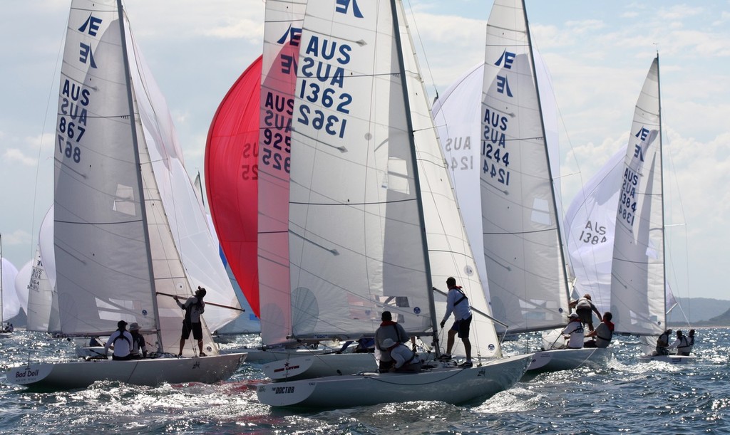 Zhik Etchell Nationals Day 2 Down the run race 2 photo copyright Sail-World.com /AUS http://www.sail-world.com taken at  and featuring the  class