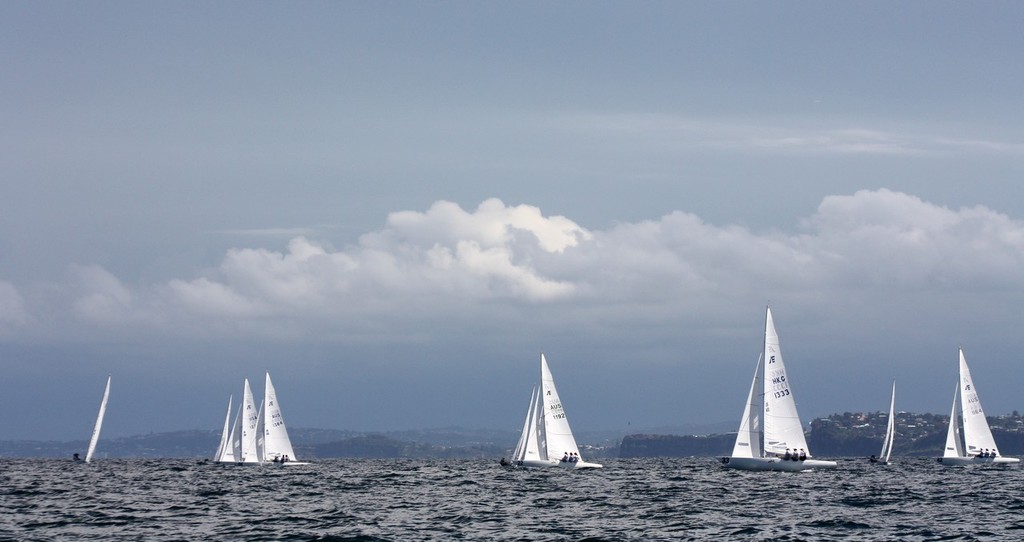 Zhik Etchells Australian Championships 2012 - the gathering storm photo copyright Sail-World.com /AUS http://www.sail-world.com taken at  and featuring the  class