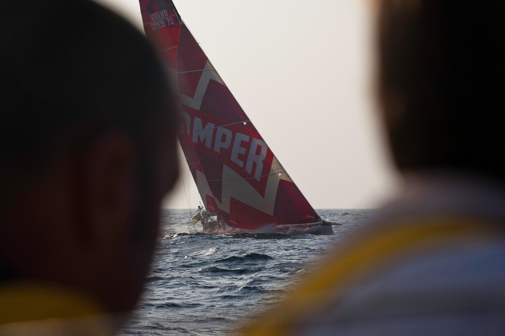 Camper as seen by Abu Dhabi Ocean Racing during leg 3 of the Volvo Ocean Race 2011-12, from Abu Dhabi, UAE to Sanya, China.  © Nick Dana/Abu Dhabi Ocean Racing /Volvo Ocean Race http://www.volvooceanrace.org