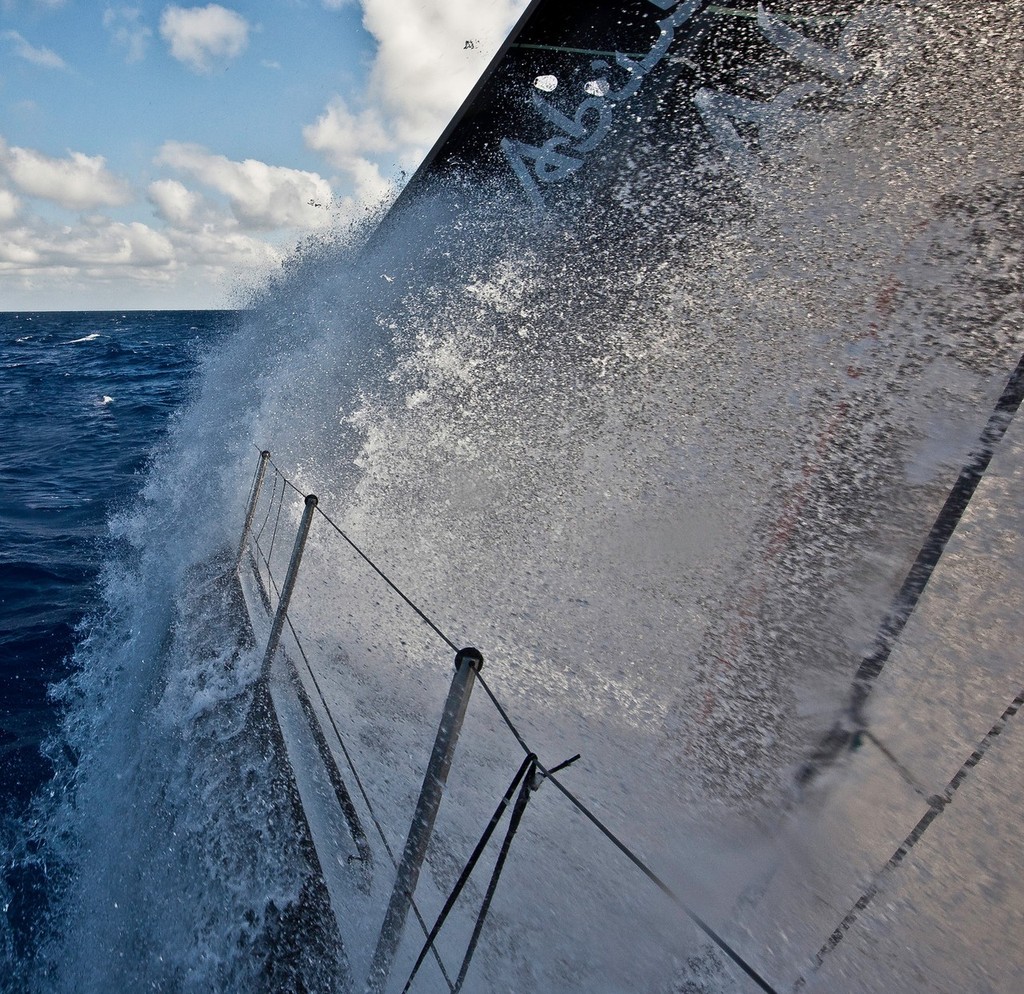 Abu Dhabi Ocean Racing during leg 4 of the Volvo Ocean Race 2011-12, from Sanya, China to Auckland, New Zealand.  &copy; Nick Dana/Abu Dhabi Ocean Racing /Volvo Ocean Race http://www.volvooceanrace.org