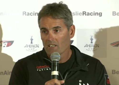 Russell Coutts, CEO of Oracle rcaing at the launch of Ben Ainslie Racing © SW
